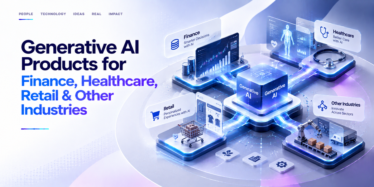 Generative AI Products for Finance, Healthcare, Retail & Other Industries